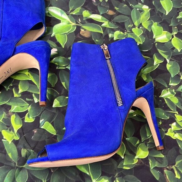 Inc International concepts, blue suede ankle boot heels - Picture 8 of 9
